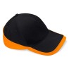 Cap - mod. B171:Black, 100% cotton, Orange, One Size